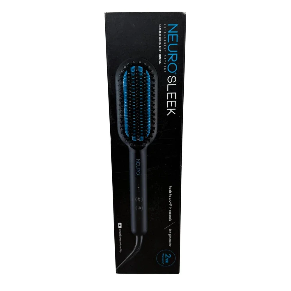 NEURO SLEEK Intelligent Styling Smoothing Hot Brush Ionic Tech Hair Straightener